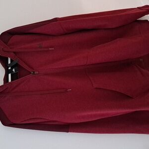 Deep Red Quarter-Zip Pullover Sweater